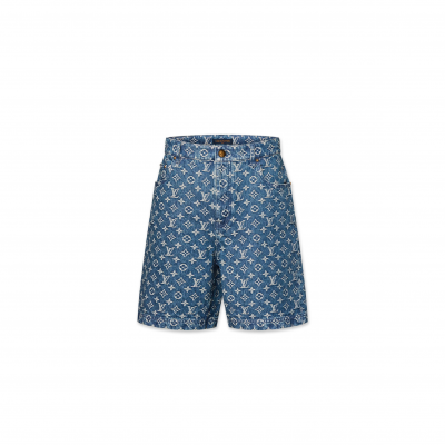 LOUIS VUITTON MONOGRAM DENIM SHORTS 1AJBJL